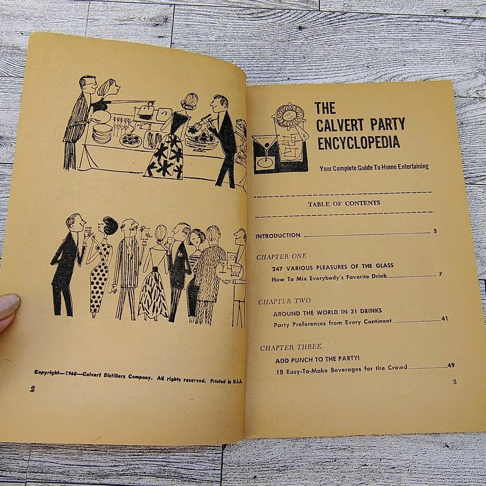 The Calvert Party Encyclopedia Home Entertaining Cookbook Booklet 1960 fun!‎